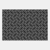 白黒ブルドッグフランスのズ ラッピングペーパーシート (正面)