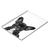 白黒ブルドッグフランスのポートレート ノートブック (左側)