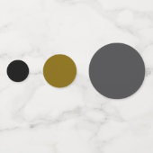 白黒ブルドッグフランスの顔テーブル紙吹雪 コンフェッティ (裏面)