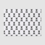 白黒ブルドッグフランスの/フランス柄 薄葉紙 (正面)