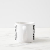 白黒ブルーアイズワイルドタイガー顔 エスプレッソカップ (裏面)