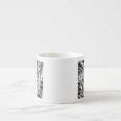 白黒ブルーアイズワイルドタイガー顔 エスプレッソカップ (正面)