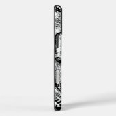 白黒ブルーアイズワイルドタイガー顔 Case-Mate iPhoneケース (裏面 / 右)