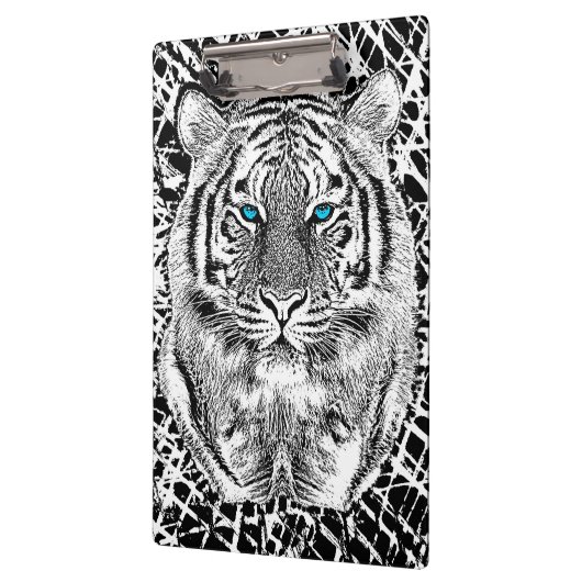 白黒ブルーアイタイガーグラフィック クリップボード (左)