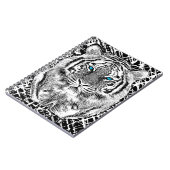 白黒ブルーアイタイガーグラフィック ノートブック (左側)