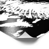 白黒ブルーアイタイガーグラフィック フォトプリント            (角)