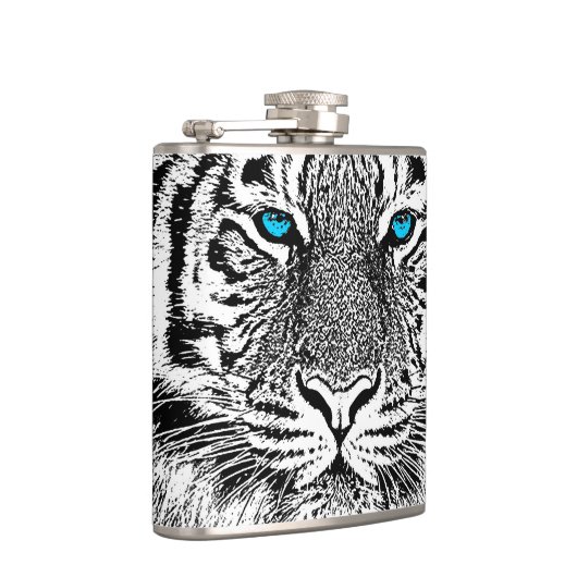 白黒ブルーアイタイガーグラフィック フラスク (右)