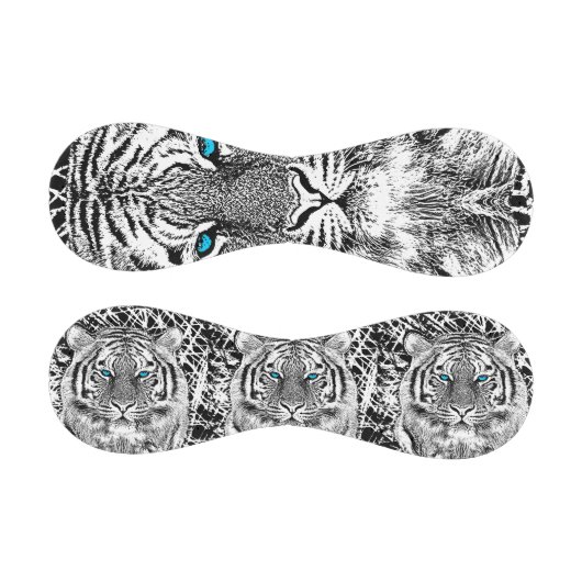 白黒ブルーアイタイガーグラフィック 野球ボール (パネル)