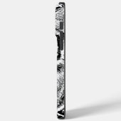 白黒ブルーアイタイガーグラフィック Case-Mate iPhoneケース (裏面 / 左)