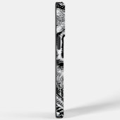 白黒ブルーアイタイガーグラフィック Case-Mate iPhoneケース (裏面 / 右)