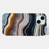 白黒ブルーグレーテラコッタアゲード Case-Mate iPhoneケース (裏面 (横))