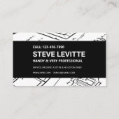 白黒ブループリント建築 名刺 (裏面)