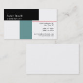 白黒ブルーモダンコンサルタント名刺 名刺 (正面/裏面)