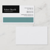 白黒ブルーモダンコンサルタント名刺 名刺 (正面/裏面)