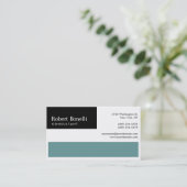 白黒ブルーモダンコンサルタント名刺 名刺 (スタンド正面)