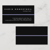 白黒ブルーライト魅力的な名刺 名刺 (正面/裏面)