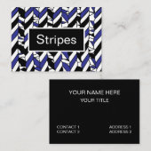白黒ブルーロープストライプ 名刺 (正面/裏面)