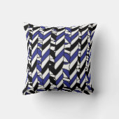 白黒ブルー航海のビーチハ名門私立校風のウス クッション (裏面)