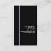 白黒ブルー魅力的魅力的な名刺 名刺 (裏面)