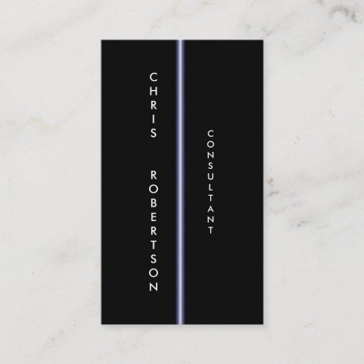 白黒ブルー魅力的魅力的な名刺 名刺 (正面)