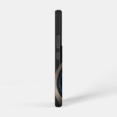 白黒ブロンズ抽象芸術波グリッター SAMSUNG GALAXYケース (右側面)