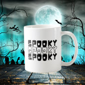 白黒ブー不気味ハロウィーン コーヒーマグカップ