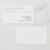 白黒プクラシカルラエレガントインプロフェッショナル 名刺 (正面/裏面)