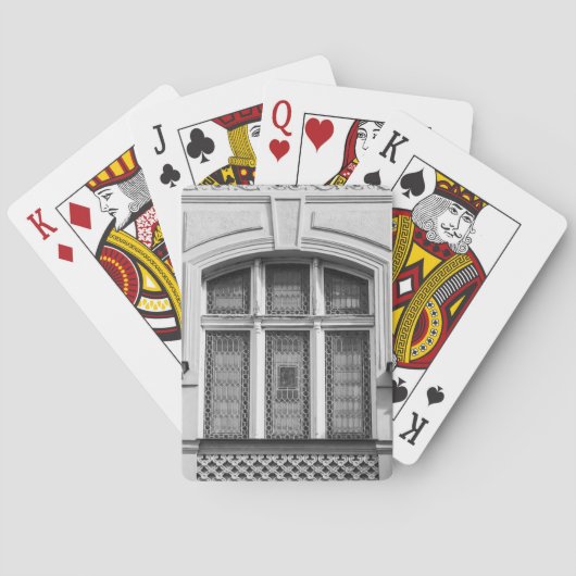 白黒プラハの窓トランプ トランプ (裏面)