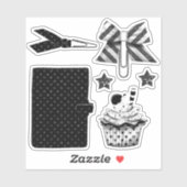 白黒プランナーステッカーセット、ボリューム4 シール (シート)