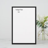 白黒プランナーTo Doノート一覧のカスタム色 便箋 (スタンド正面)