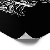 白黒プリントの人胸解剖学 ポスター (角)