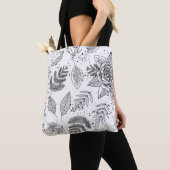 白黒プリントバッグII トートバッグ (クローズアップ)