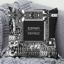 白黒プリント回路基板ギーク電子機器