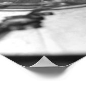 白黒プリント。家モダン内撮影 ポスター (角)