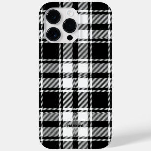 白黒プレイドアイフォンケースHAMbWG Case-Mate iPhone 14 Pro Maxケース
