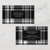 白黒プレイドタータンチェック 名刺 (正面/裏面)