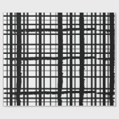 白黒プレイド2ラッピング紙 ラッピングペーパー (フラット)