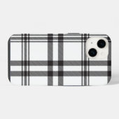 白黒プレイドIphoneケース iPhoneケース (裏面横)