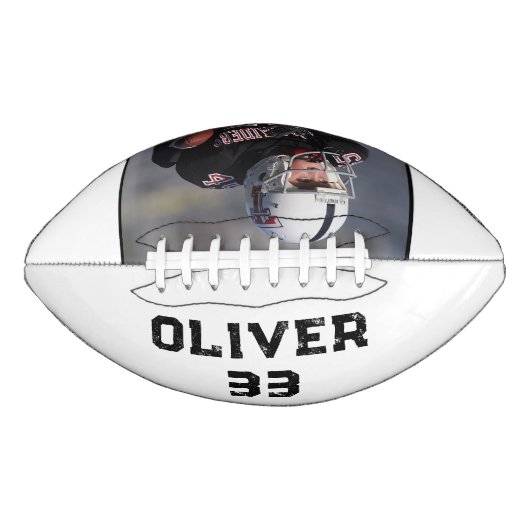 白黒プレイヤー名番号写真記念 アメリカンフットボール (正面)