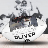 白黒プレイヤー名番号写真記念 アメリカンフットボール