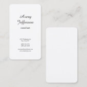 白黒プレインミニマルモダンリストプロフェッショナル 名刺 (正面/裏面)