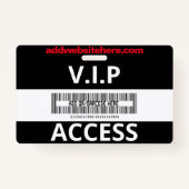 白黒プレスパス名前をカスタムする従業員 バッジ (裏面)