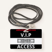 白黒プレスパス名前をカスタムする従業員 バッジ (裏面ランヤード)