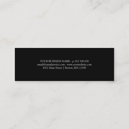 白黒プレーンありがとうございます。挿入 ロイヤリティカード (裏面)