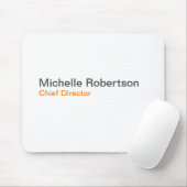 白黒プレーンのミニマリスト独自の名前を追加 マウスパッド (マウス)