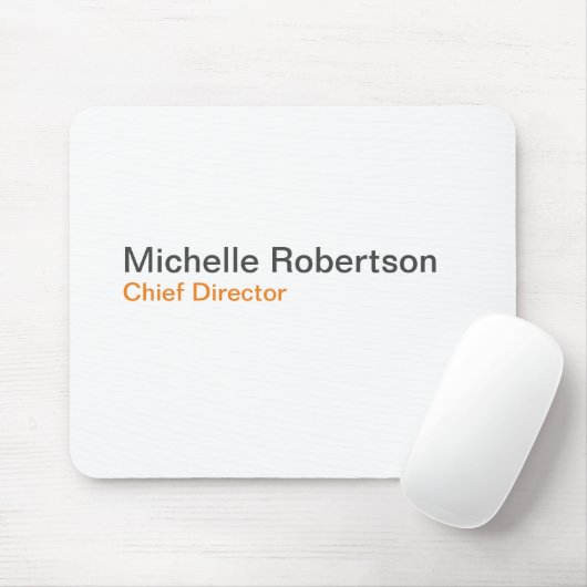 白黒プレーンのミニマリスト独自の名前を追加 マウスパッド (マウス)