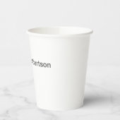 白黒プレーンのミニマリスト独自の名前を追加 紙コップ (左)