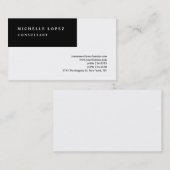 白黒プレーンクラシカルエレガントプロフェッショナル 名刺 (正面/裏面)