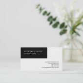 白黒プレーンクラシカルエレガントプロフェッショナル 名刺 (スタンド正面)