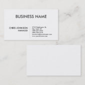 白黒プレーンビジネスモダンカード 名刺 (正面/裏面)